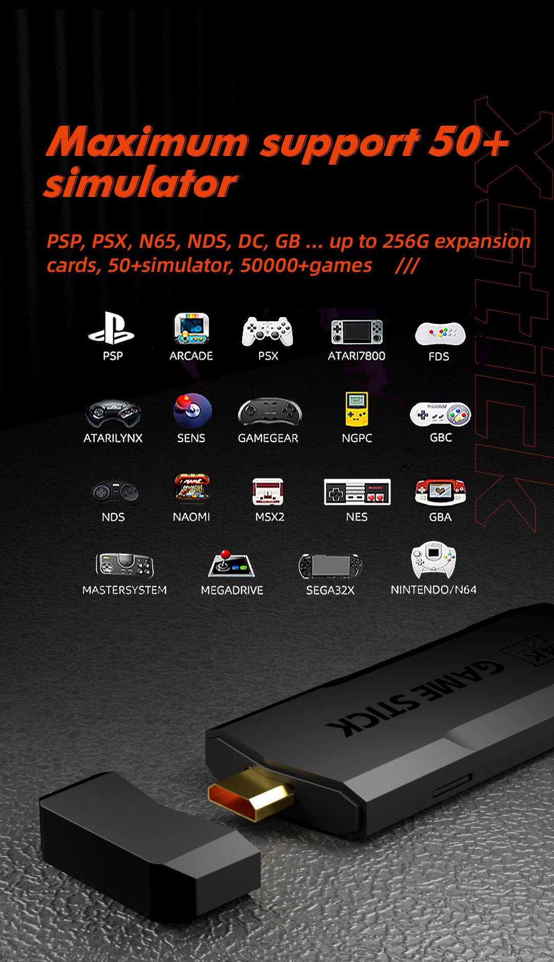 HD Home TV Game Console 4K Wireless Open Source