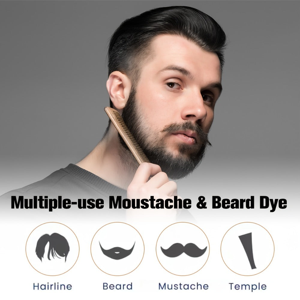 Men's 3-in-1 Black Hair & Beard Dye Shampoo, 8-Minute Gray Coverage, Ammonia-Free Natural Color — image 10