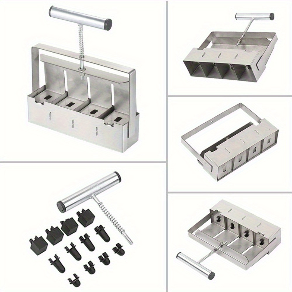 Garden Clod Breaker & Soil Blocker Tool – Heavy Duty Metal Multi-Cell Soil Block Maker with Adjustable Handle for Seed Starti
