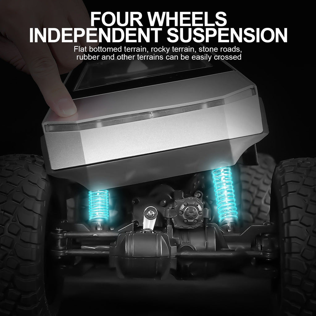 Giant 18 Inch RC Monster Truck with Free Bonus Mini RC Motorcycle, 4WD Powerful Climbing Shockproof Remote Control Pickup Tru