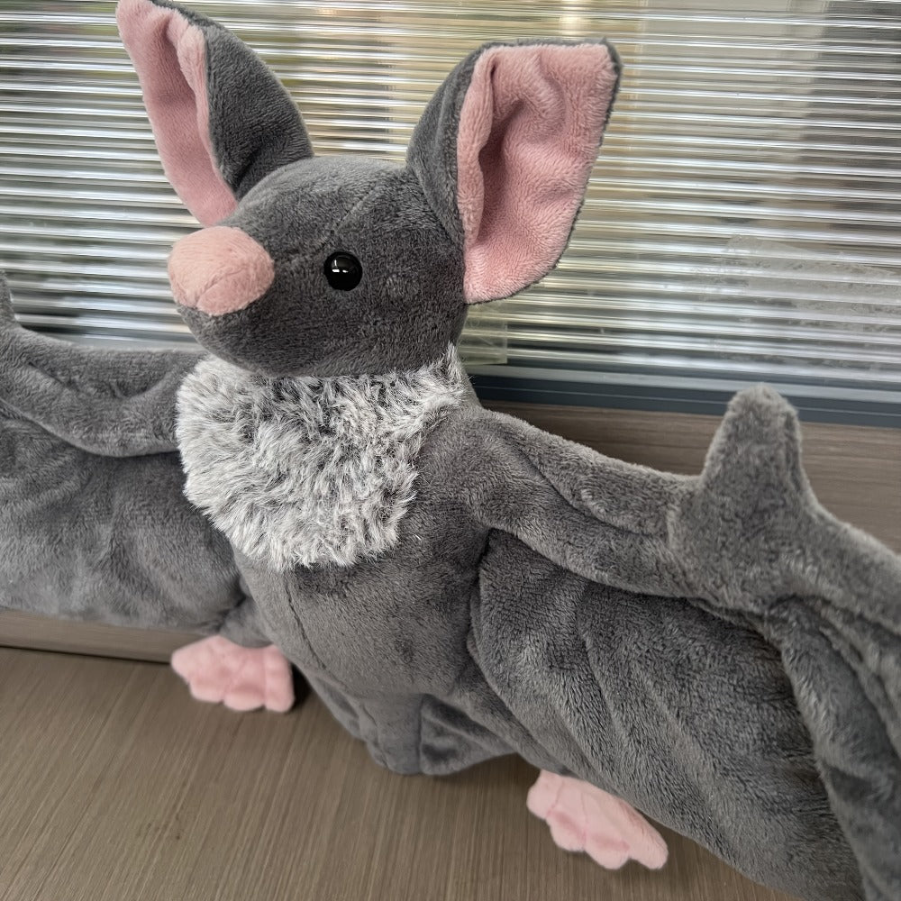 Giant Bat Plush Stuffed Animal 23 Inch Wingspan Grey Spooky Bat Toy with the Listed Color, Size or Set Options for Everyday U