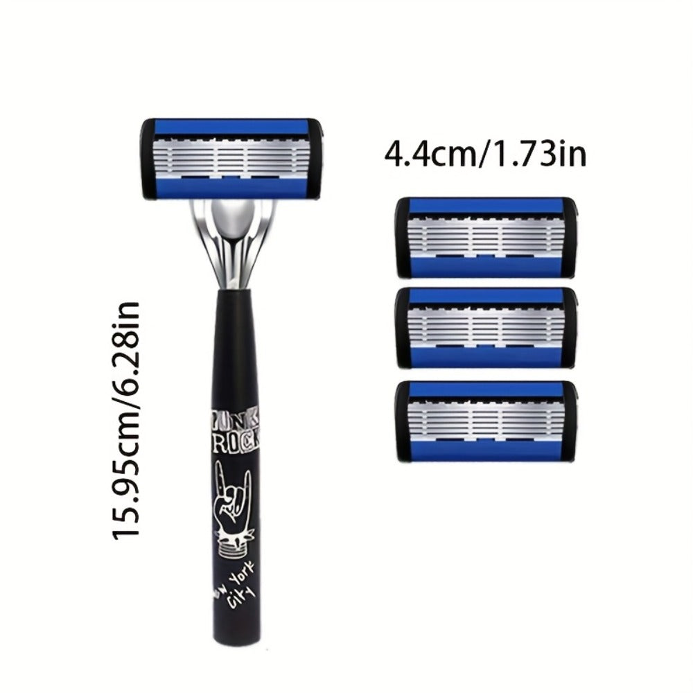 Safety Razor Kit for Men Double Edge 36 Blades & 2 Anti-Slip Handles – Stainless Steel Manual Wet Shaving Set for Smooth Pain