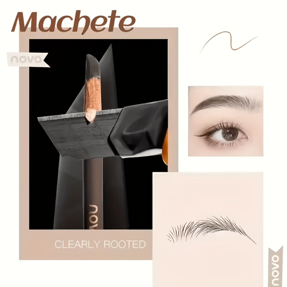 Microblading Effect Brow Pencil 4-Pack with Eyeliner, Waterproof Smudge-Proof Dual-Ended Eyebrow Pen with Spoolie Brush — ima