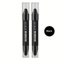 Instant Gray Root Coverage Stick for Men 2-Pack Sevich Beard & Hairline Color Pen, Sweat-Proof Precise Application Black & Da