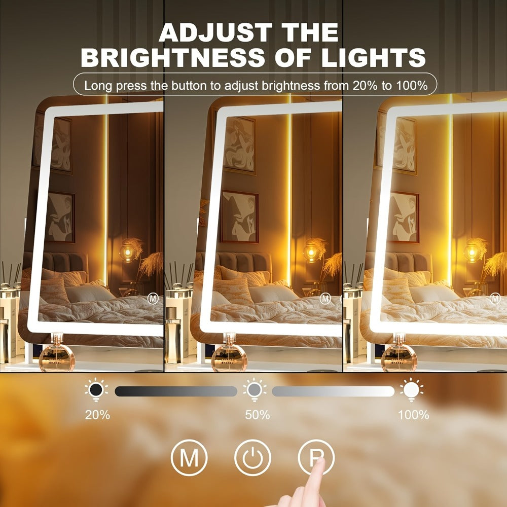 Vanity Mirror with Lights and 5X Magnifying Spotlight, for Makeup, Travel and Everyday Vanity Use — image 3