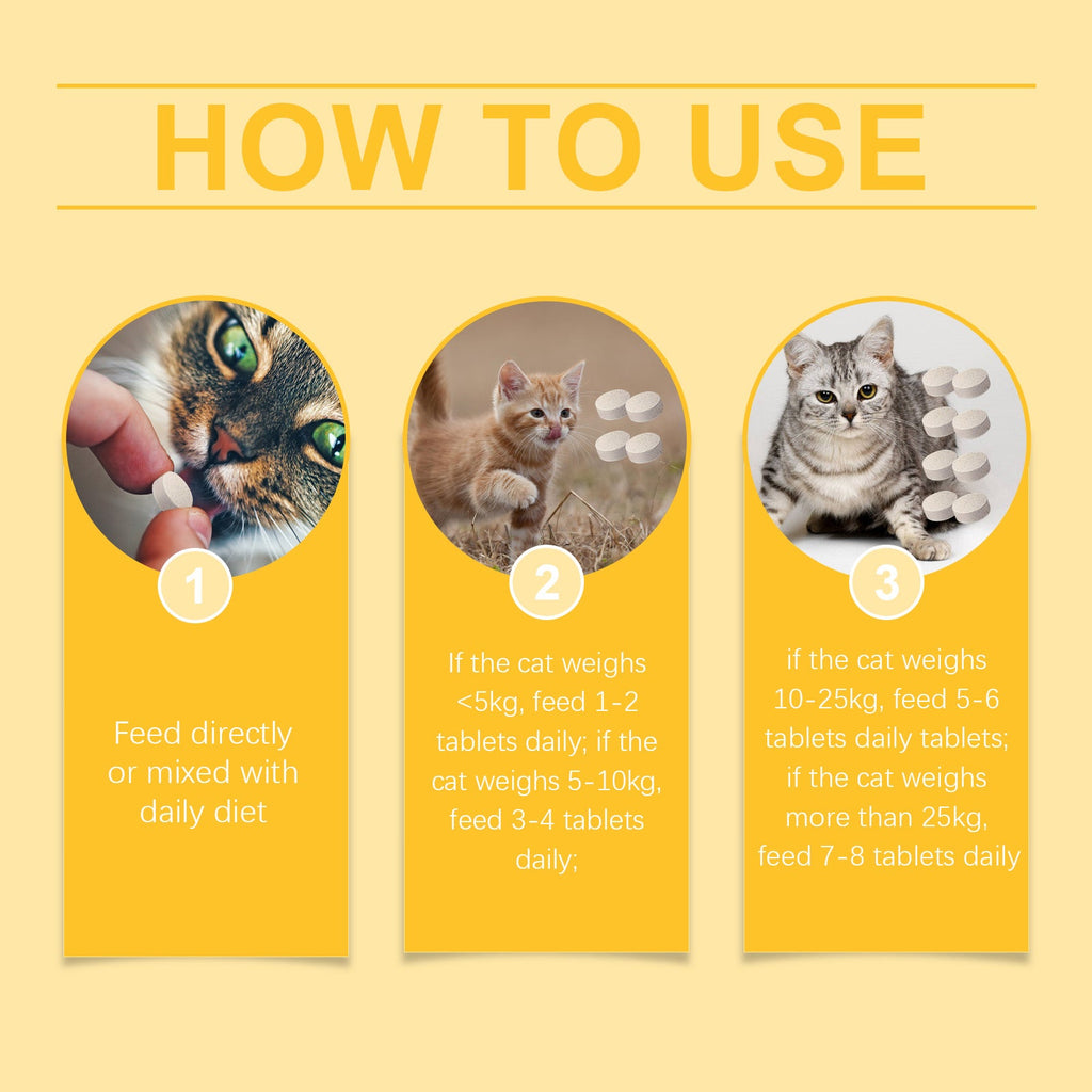 Cat Care With Multi-Dimensional Fish Oil Tablets Cat Care Vitamin Moisturizing Skin Fish Oil Care Tablets