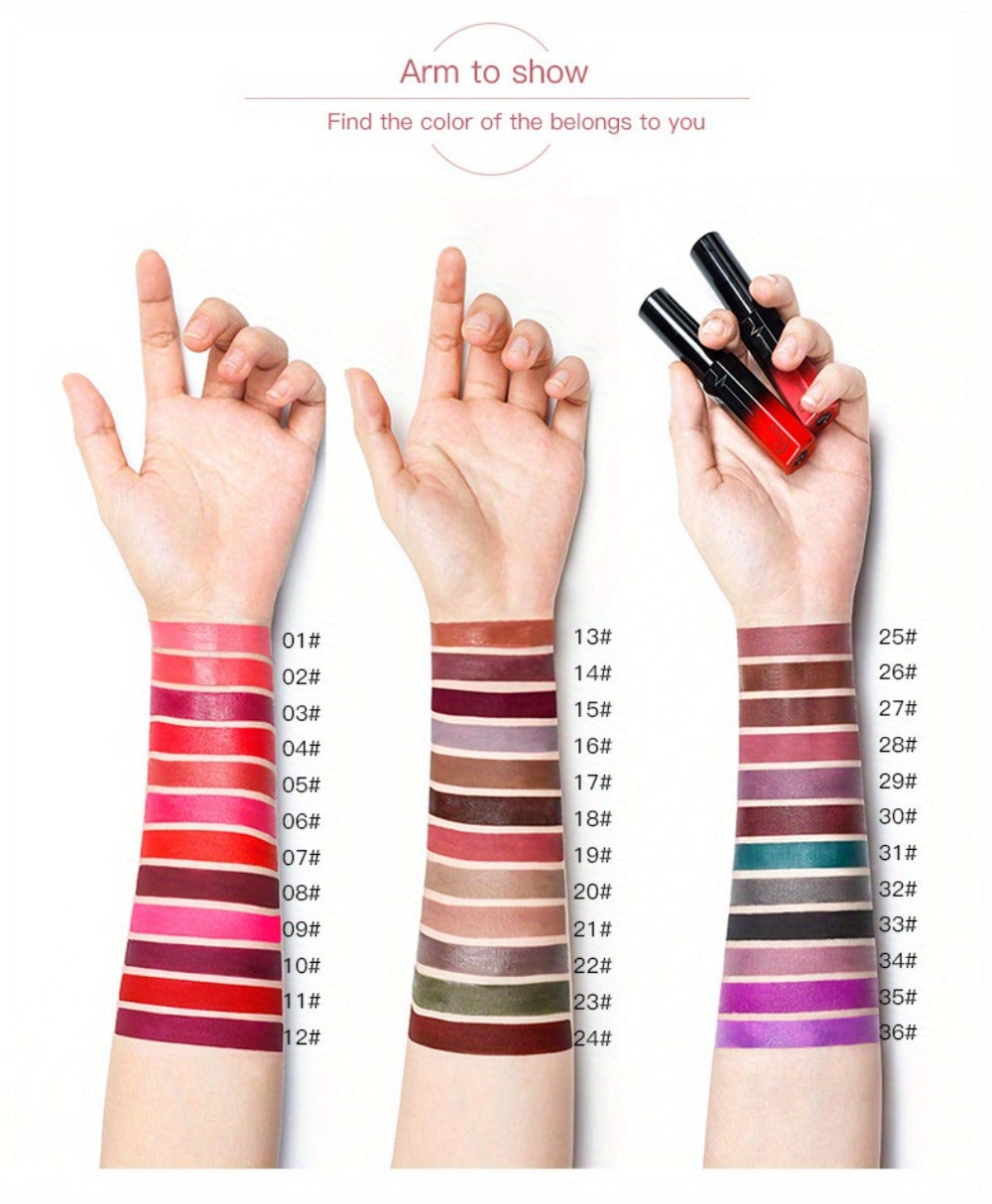Semi-Matte Liquid Lip Color in Six Numbered Shades with 9.3cm Gradient Tube and Wand Applicator — image 20