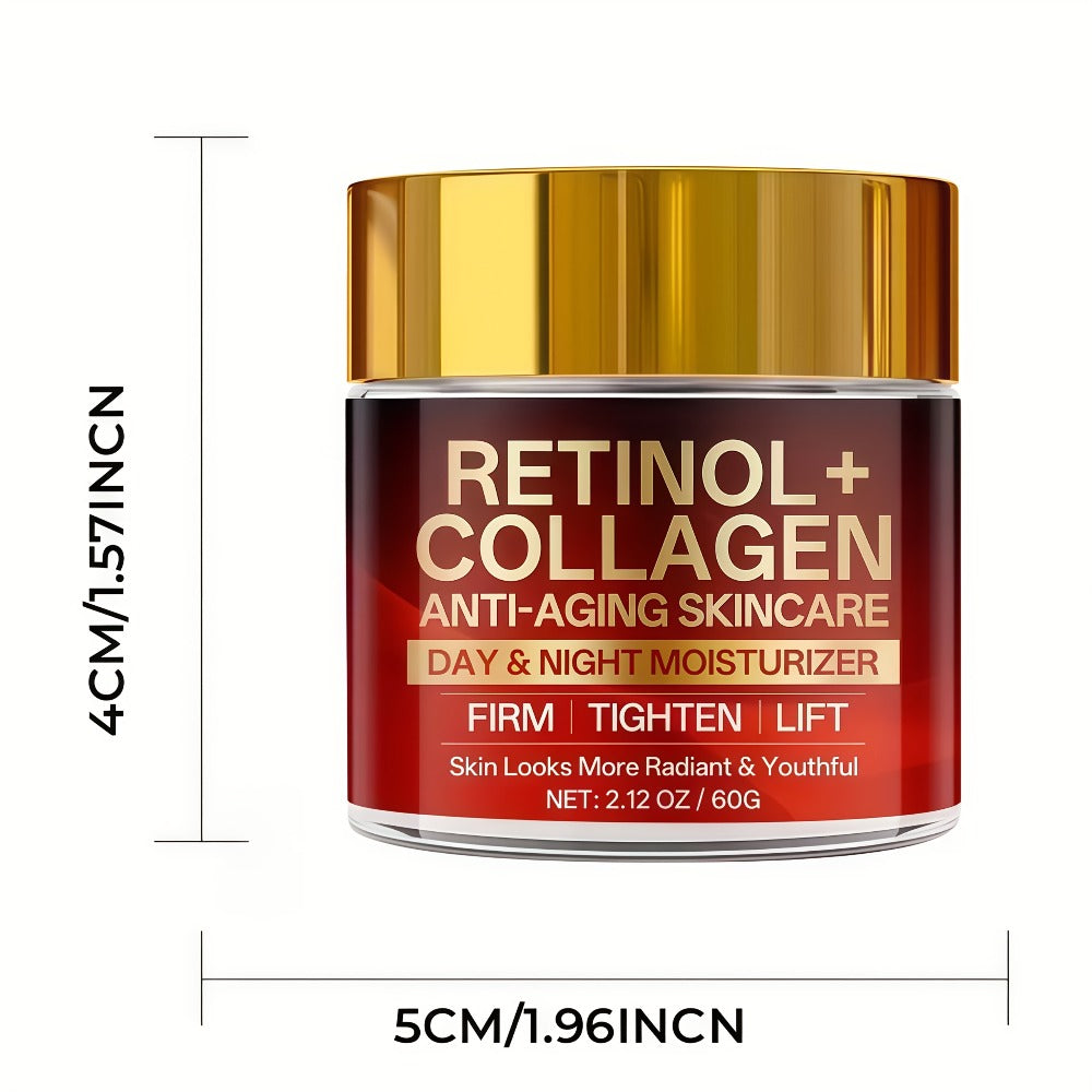 Two-Jar Day and Night Face Moisturizer Set with Retinol + Collagen Package Label and 60 g Jars — image 5