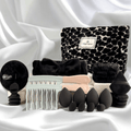Makeup Brush Set, 23-, 44- or 47-Piece Nylon Bristle Kit with Blending Sponges and Leopard, Beige or Black Bag — image 1