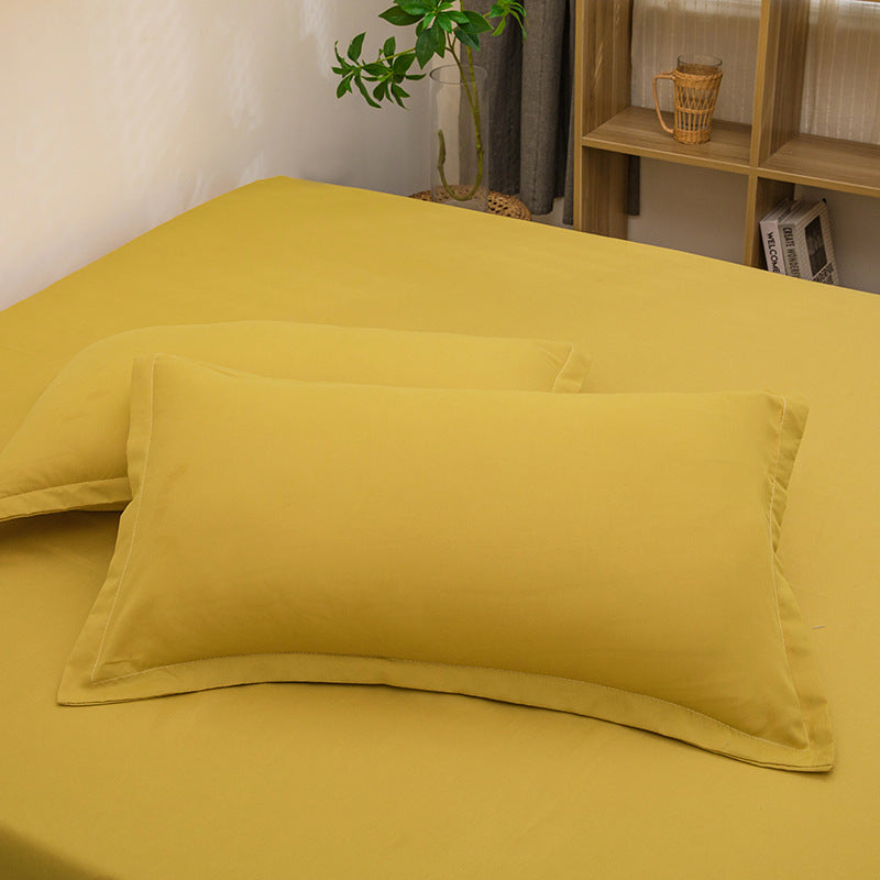 Pure Color Washed Cotton Pillowcase Single Pillowcase