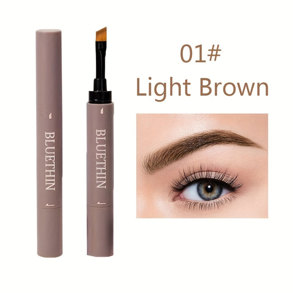 Waterproof Eyebrow Pencil Dual Ended with Angled Tip Flat Tip & Spoolie Brush Smudge Proof Long Lasting Brow Definer for Wome