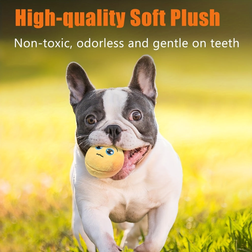 Dog Toy 6-Pack Multicolor Soft Stuffed Plush Balls with Built-In Squeakers for Puppies and Small Dogs — image 5