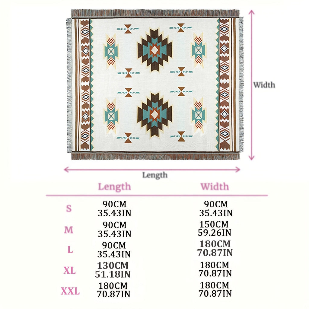 Picnic Blanket Bohemian | Camping Mat Tablecloth Sofa Blanket Indoor Outdoor Universal Carpet — image 3