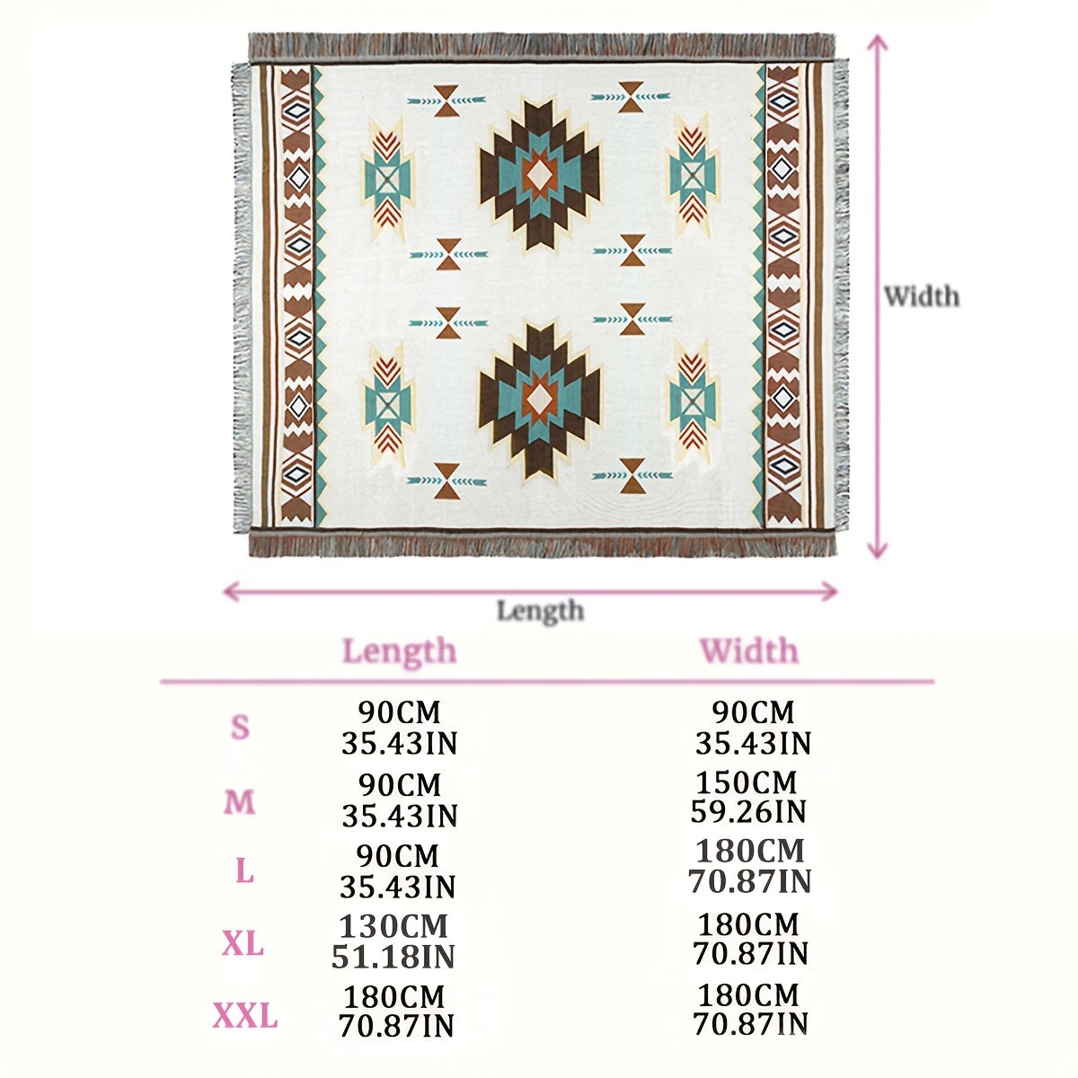 Picnic Blanket Bohemian | Camping Mat Tablecloth Sofa Blanket Indoor Outdoor Universal Carpet — image 3