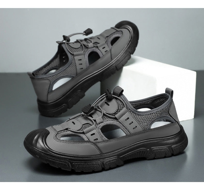 Summer Beach Hole Wading Rotating Button Sandals Men's Casual Shoes