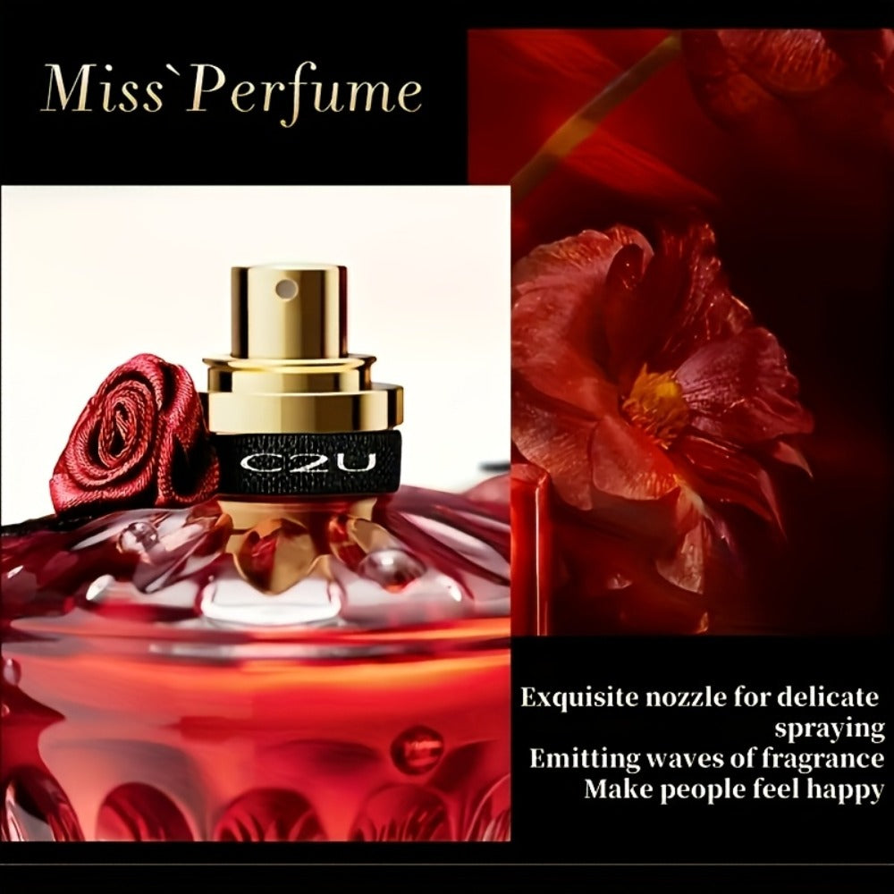 Perfume for Women 75ml in Red Crystal-Rose Bottle with Floral-Woody Source Family for Daily Wear — image 6