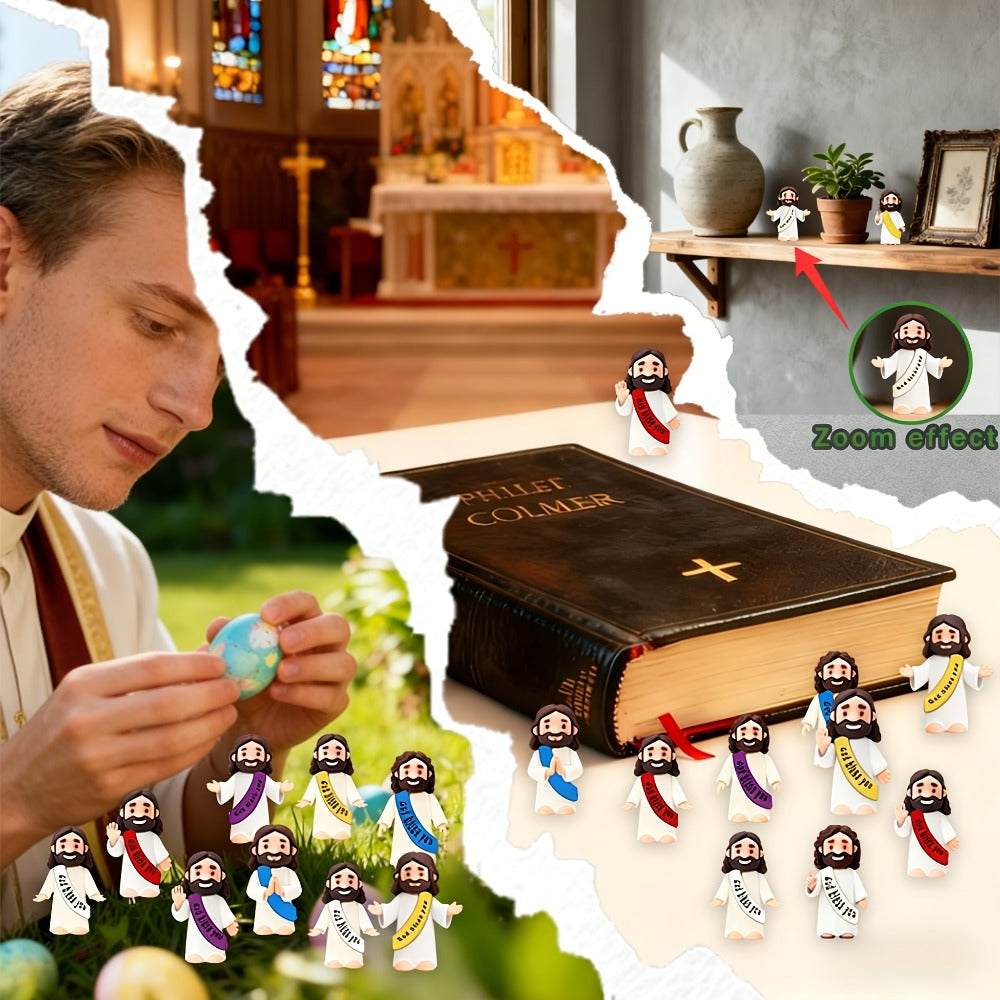 Mini Jesus Figurines for Halloween Trunk-or-Treat 50/100/150pcs – Colorful Bulk Religious Statues 5 Colors — image 8