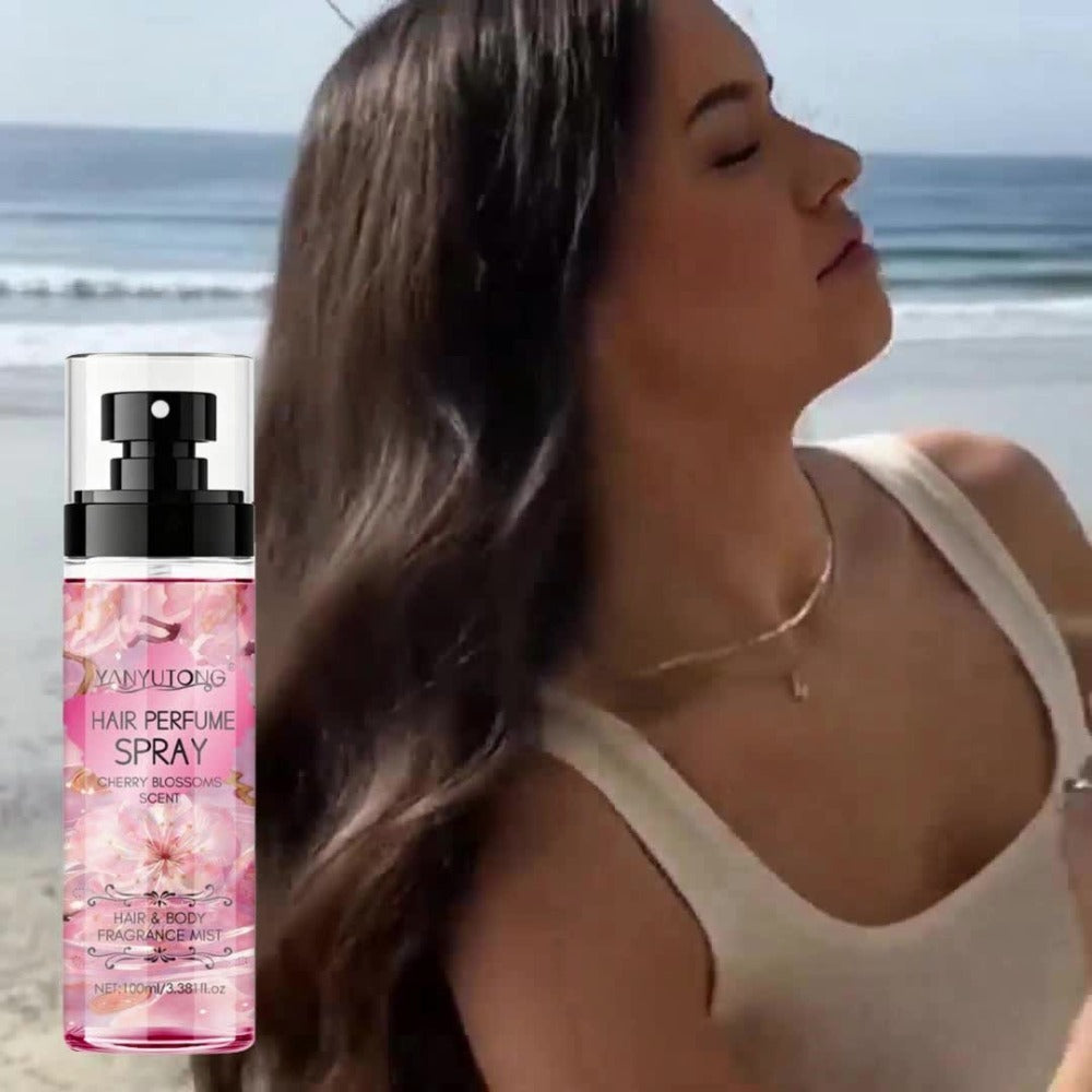 Hair Perfume Mist Cherry Blossom Scent 100ml - Fragrance Non-Greasy No-Wash Aromatic Hair for Bath Time, Home Spa and Persona