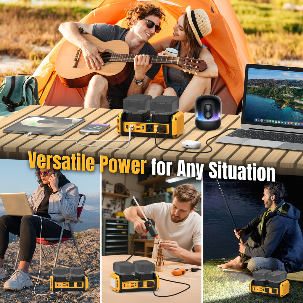 HASEED 350W Pure Sine Wave Power Inverter For DeWalt 20V Battery, 120V AC, 140W PD Fast Charging — image 11