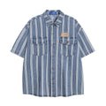 Vertical Stripes Loose Shirt Summer