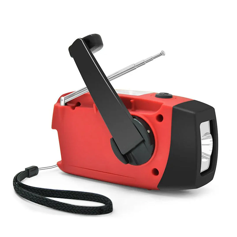 Portable multi - func hand - crank, emergency gen, solar radio, shockproof, FM/AM/WB/NOAA, power bank