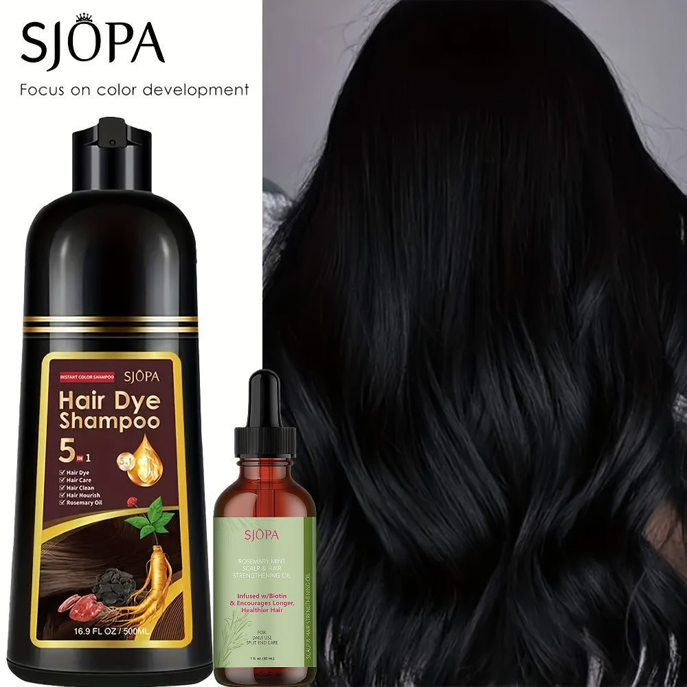 Hair Color Shampoo, SJOPA 5-in-1 16.9oz Bottle-and-Dropper Presentation with 12 Color Options — image 20
