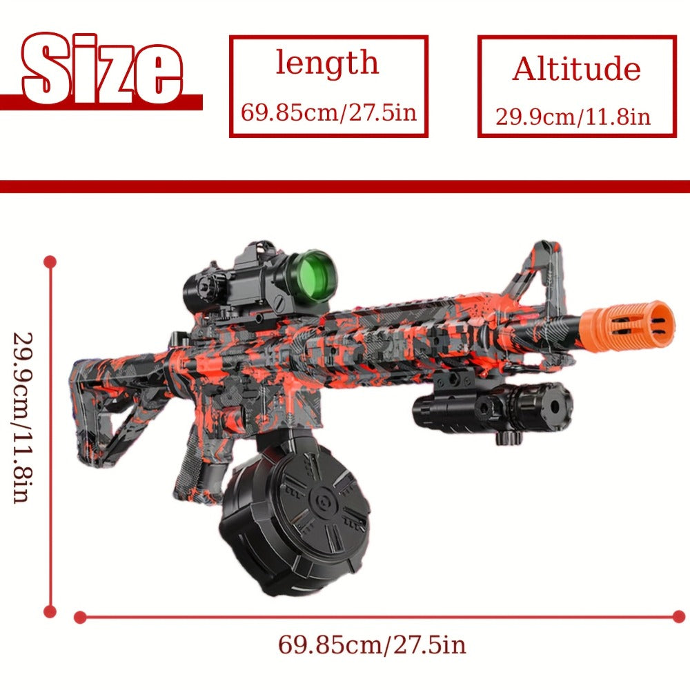 Large Drum Magazine Dual Mode Foam Blaster, Full Auto & Semi-Auto Outdoor Team Battle Toy Gun for Kids Boys Ages 8+ — image 2
