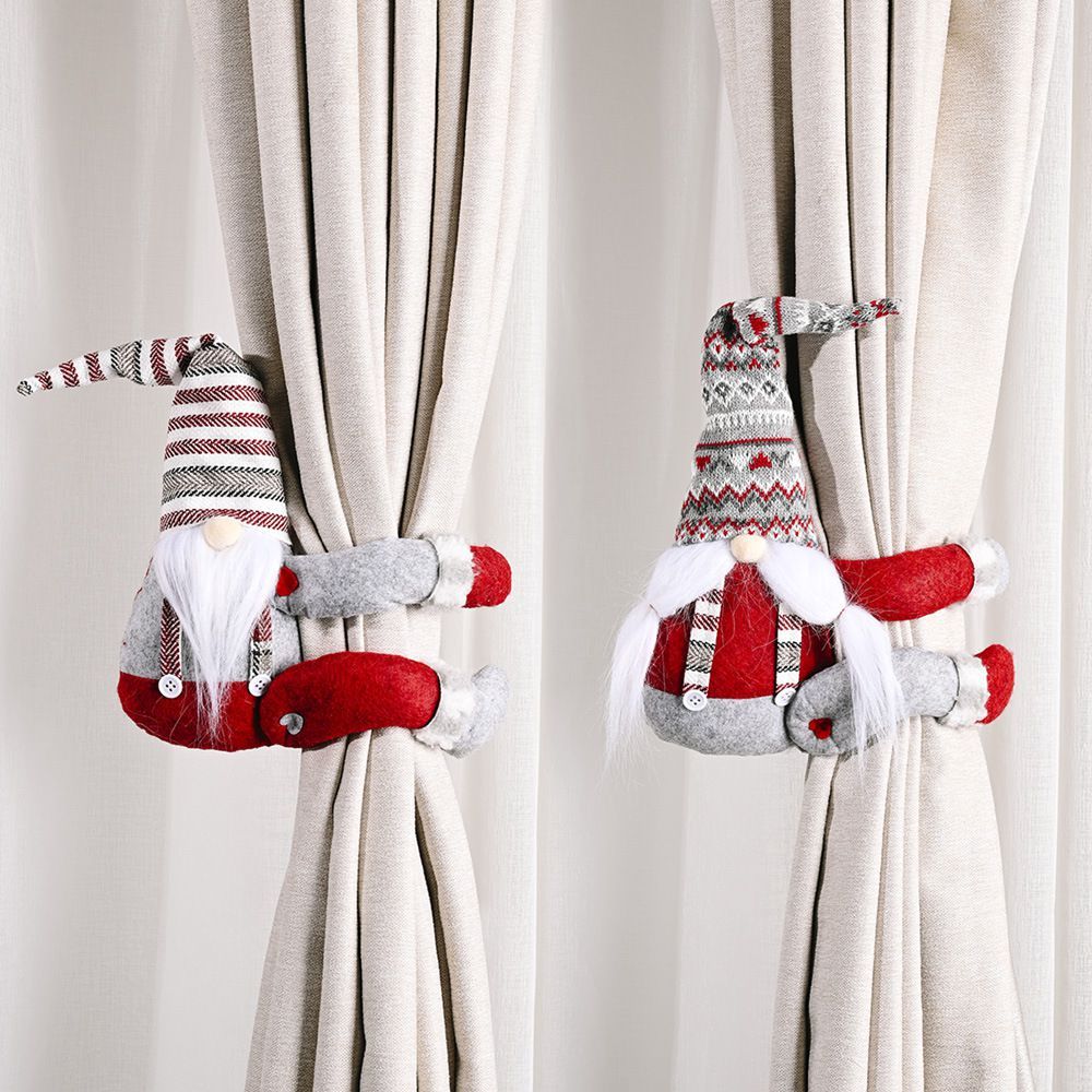 Festive Santa or Snowman Christmas Curtain Buckle Tieback