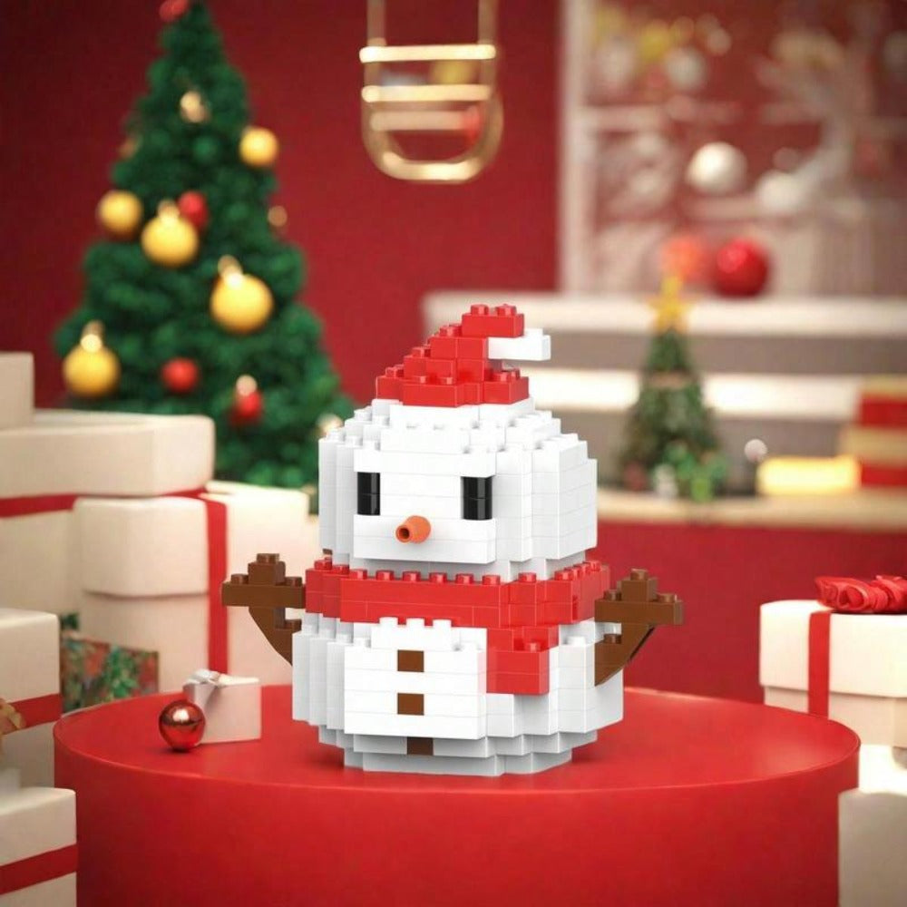 Building Block Set Christmas Mini Figures, 1052 Pieces Across 6 Boxes with Santa, Elf, Reindeer, Snowman and Tree Models — im