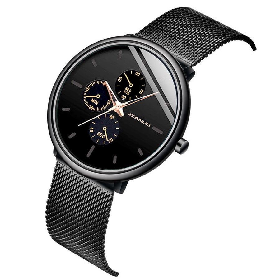 Men's Mesh-band Quartz Casual Business Luminous Watch