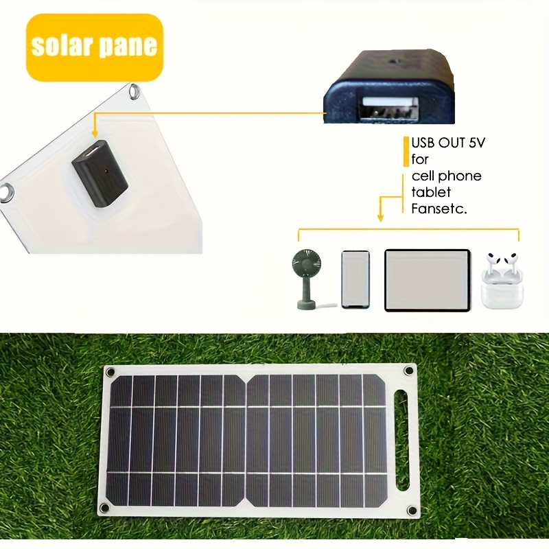 Solar Charging Panel 4W 10W Compact Single-Crystal Monocrystalline Micro USB for Mobile Phone for an Everyday Personal Care R
