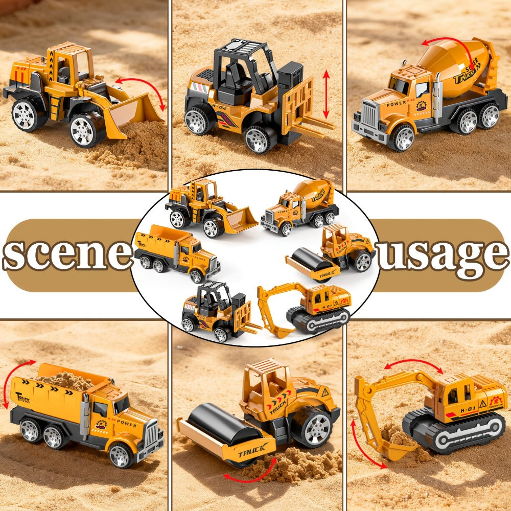 13-in-1 Construction Truck Vehicle Toy Set with Die-Cast Metal Cars & Play Mat with the Listed Color, Size or Set Options for