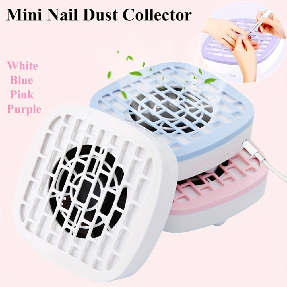 Nail Dust Collector Desktop USB Electric Nail Vacuum Fan Powerful Suction Powder Removal Machine with Filter — image 1