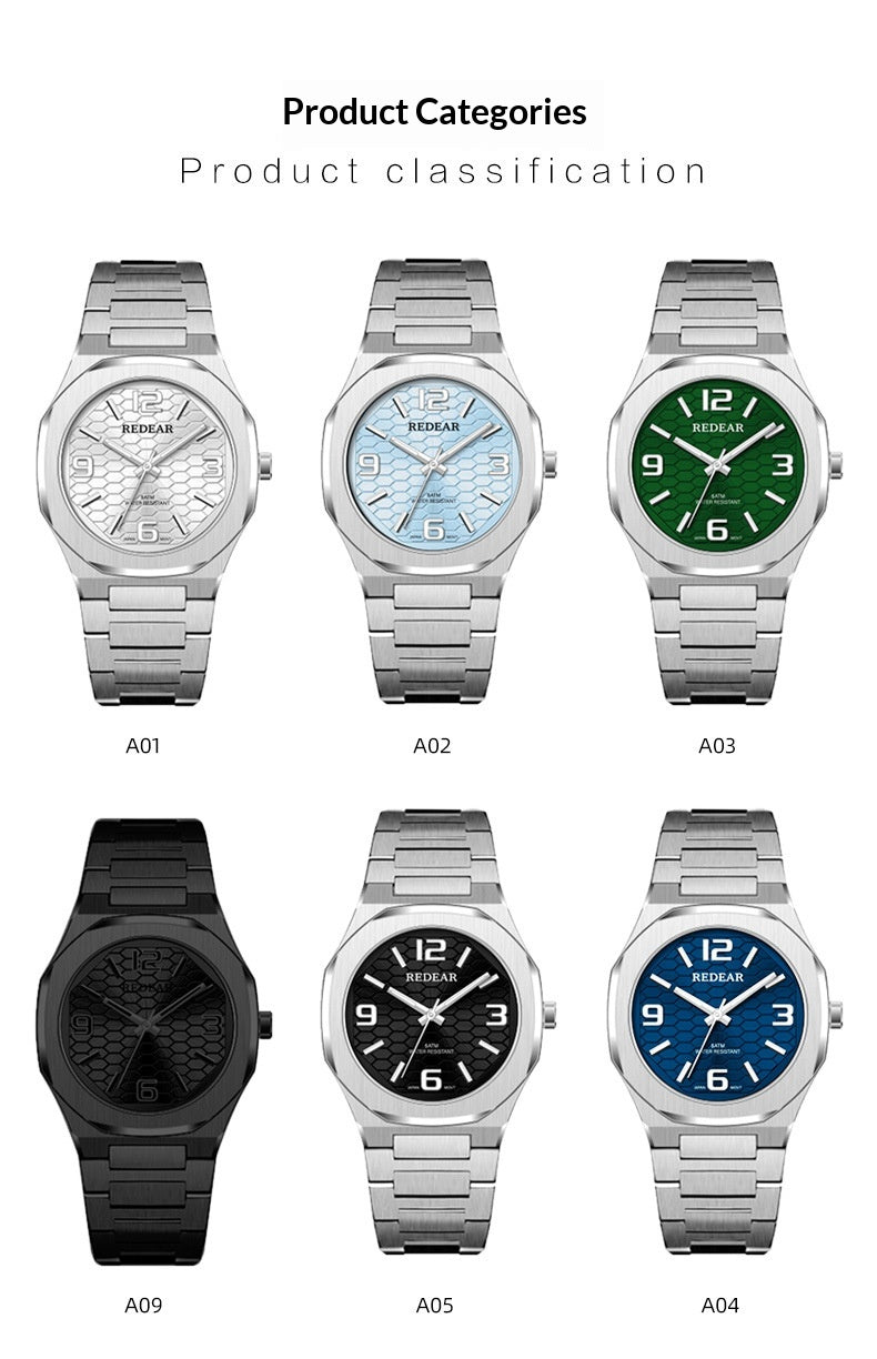 Mens Watch With Japanese Movement Non-mechanical Water-resistant