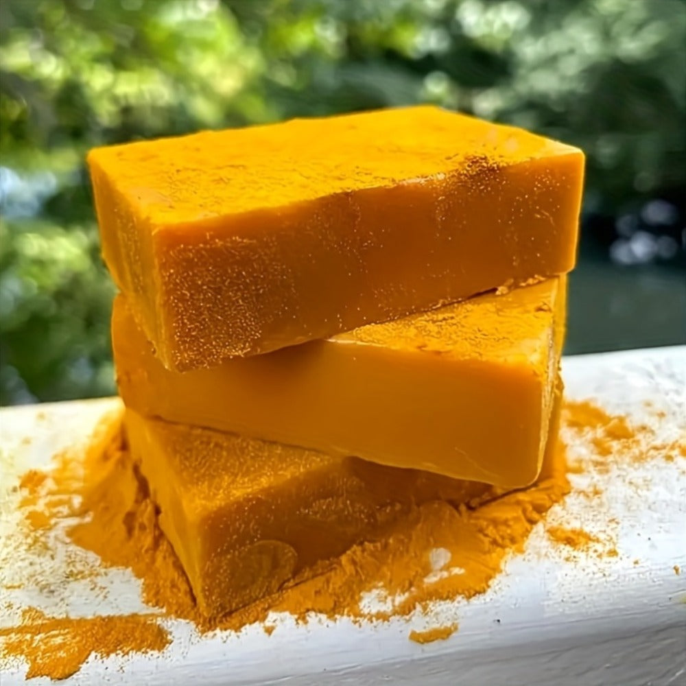 Kojic Acid Soap Set with Turmeric & Lemon, Handmade Cold-Processed Brightening Bars for Face & Body, Deep — image 12
