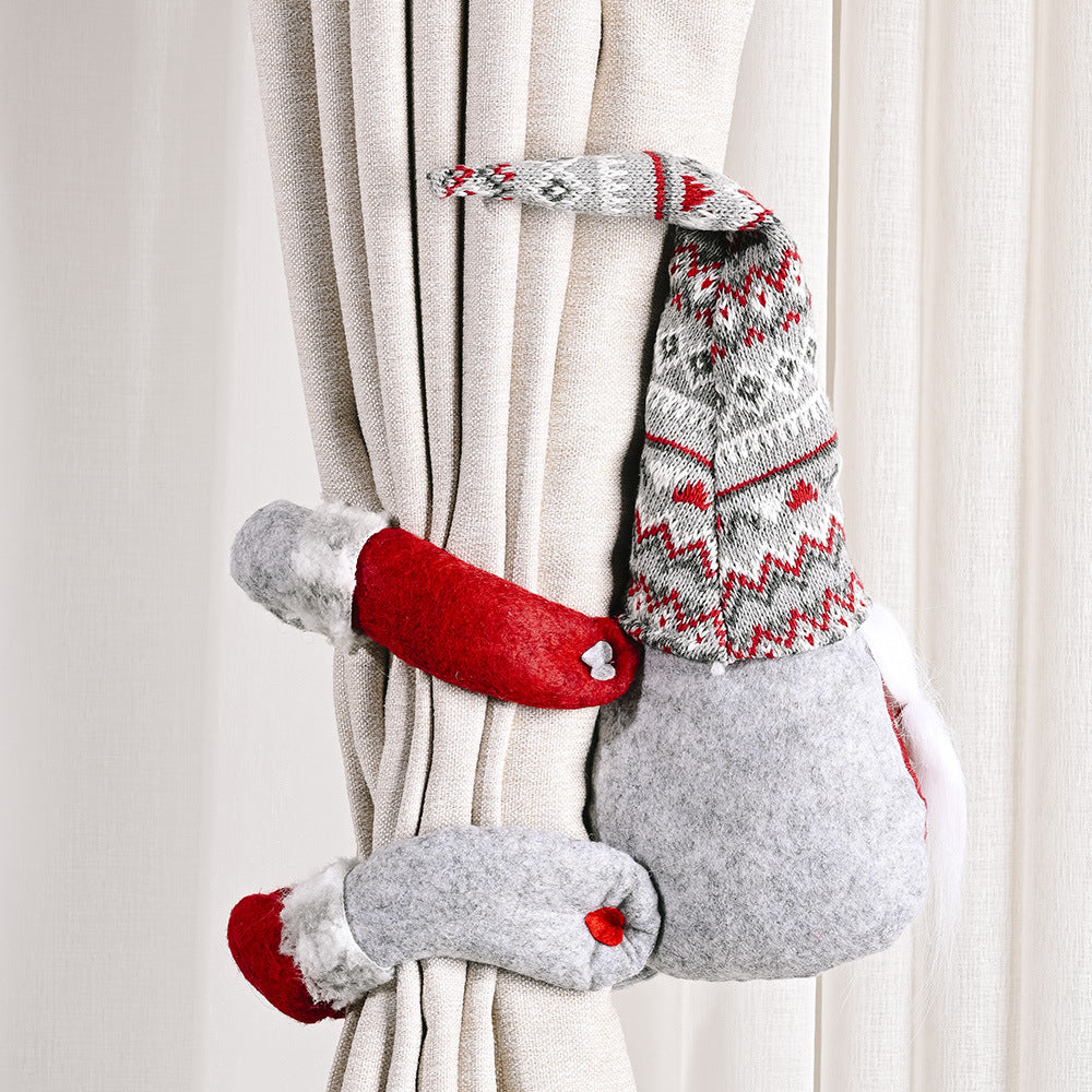 Festive Santa or Snowman Christmas Curtain Buckle Tieback