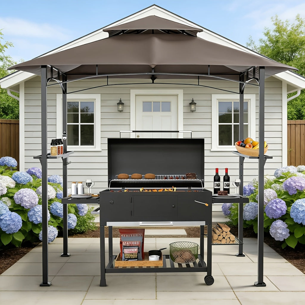 Outdoor Grill Gazebo Double-Tier BBQ Canopy for Grilling, Camping and Outdoor Meals, with the Listed Configuration — image 2