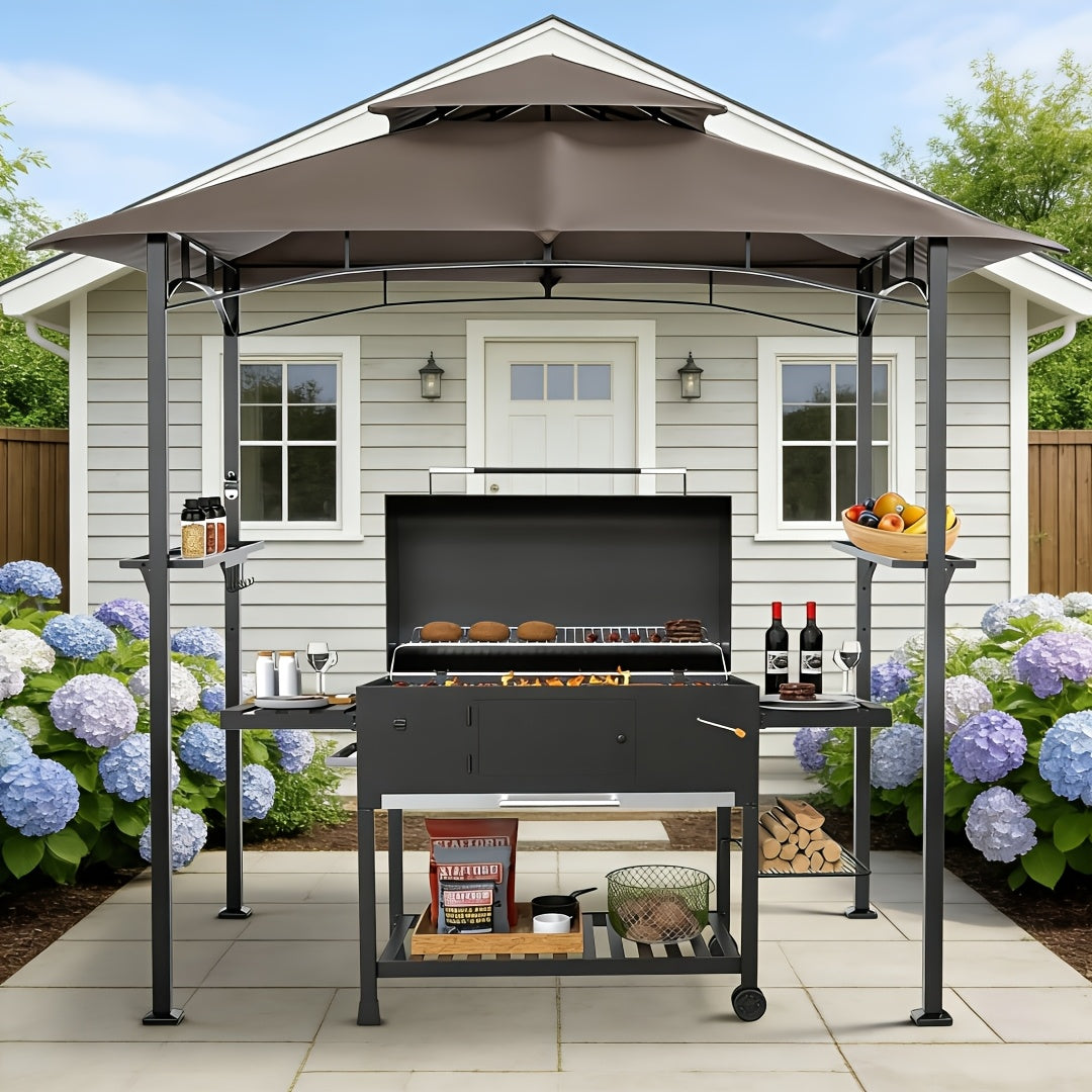 Outdoor Grill Gazebo Double-Tier BBQ Canopy for Grilling, Camping and Outdoor Meals, with the Listed Configuration — image 2