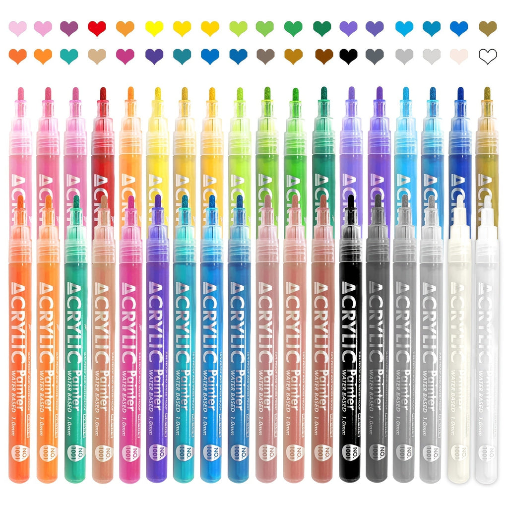 Nail Art Pens 36-Color Acrylic Paint Marker Set with Fine-Liner Tips and Pump-to-Prime Pen Bodies — image 8