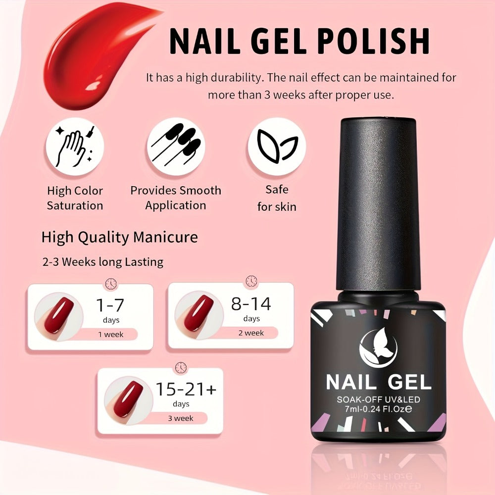 35-Color Gel Nail Polish Kit with UV LED Lamp, Electric Nail Grinder, Four Top Coats and Decoration Tools — image 2