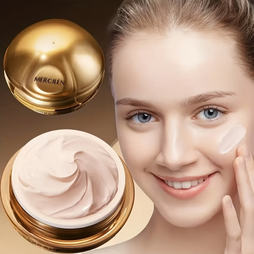 Face Cream Ganoderma Cordyceps Formula with Hyaluronic Acid, Glycerin and Golden-Tone Bottle — image 5