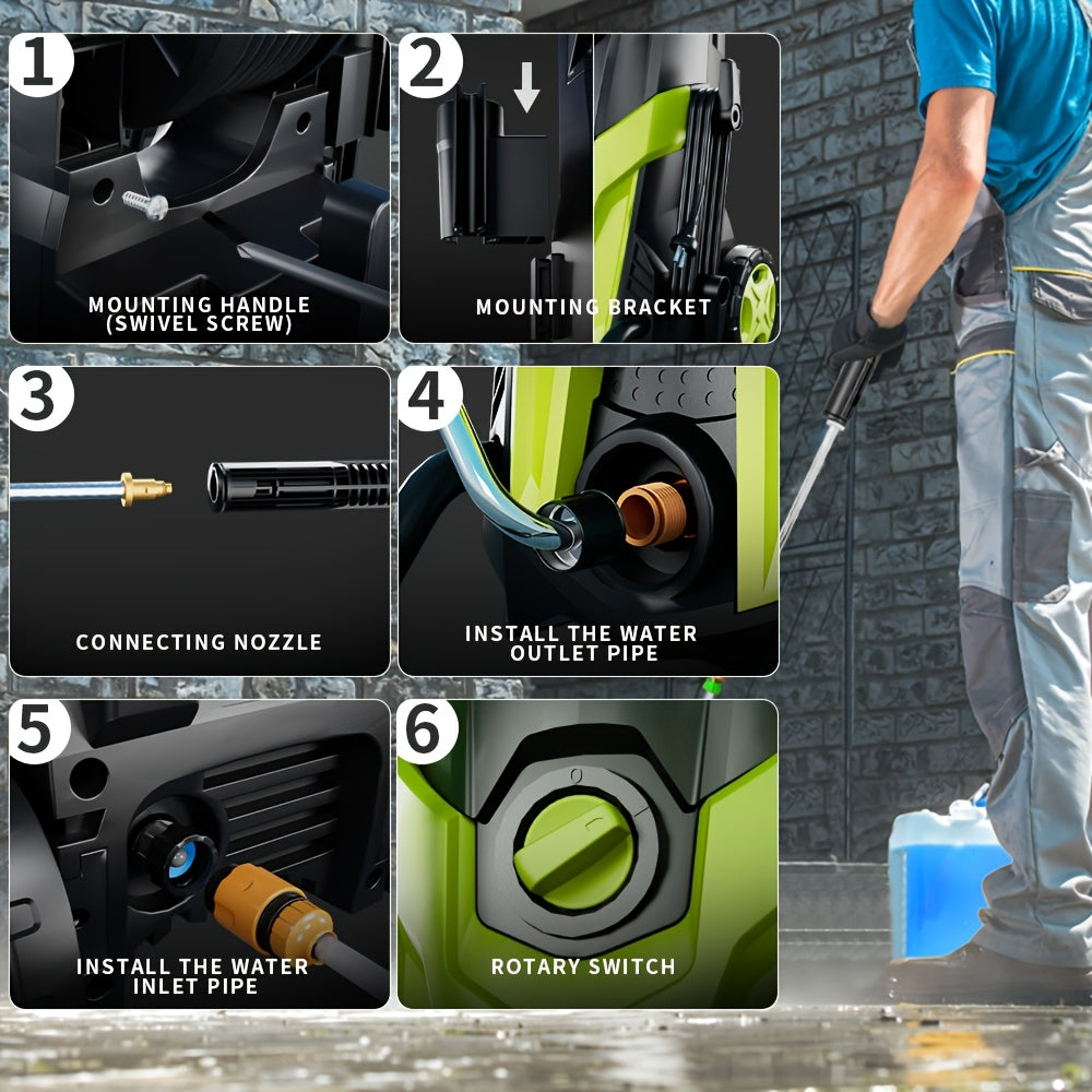 Electric Pressure Washer High PSI for Garden, Patio and Yard Use, with the Listed Configuration — image 12