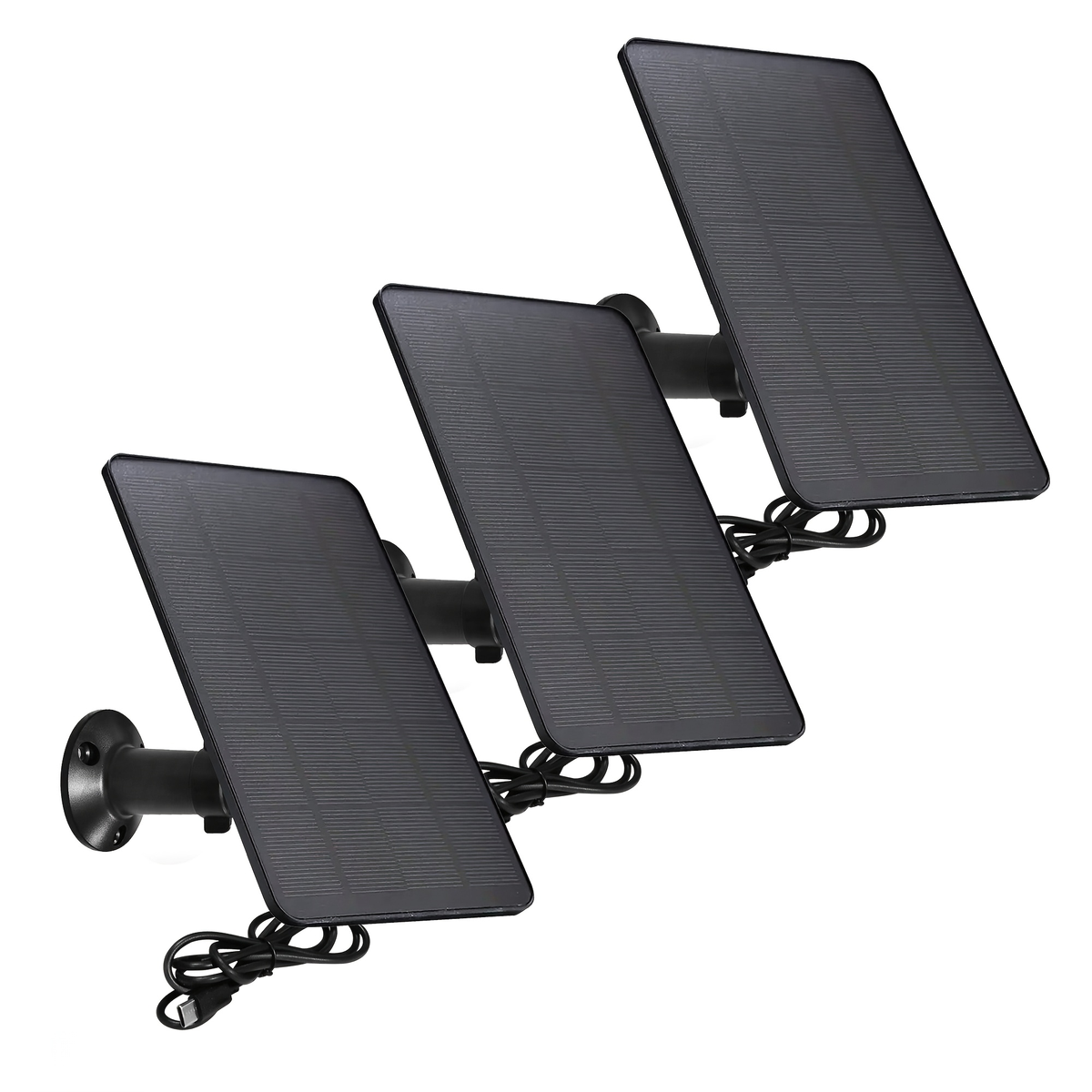 Solar Panel Charger for Security Camera 7W 360° Adjustable USB-C Micro USB Outdoor Continuous for an Everyday Personal Care R