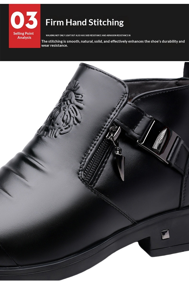 Trendy Retro Wide-fit Ankle Boots With Side Chains