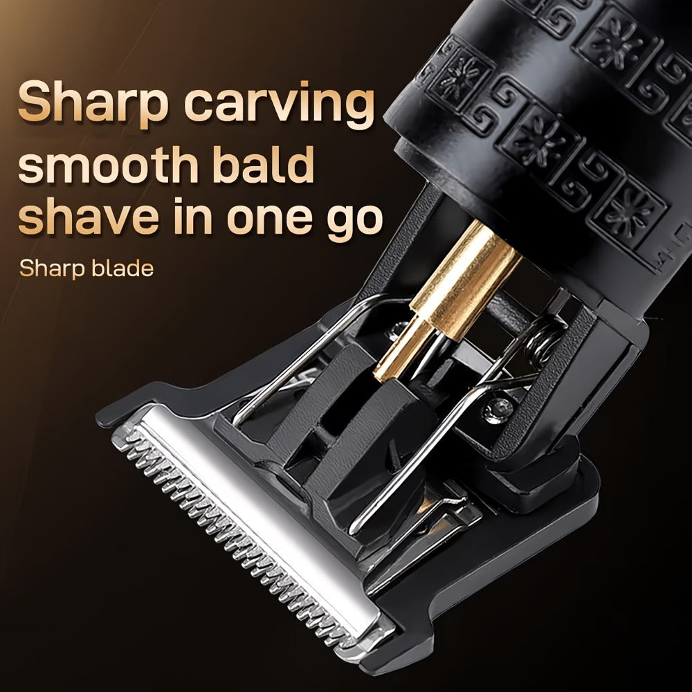 Hair Clipper Cordless USB-Rechargeable Set with Adjustable Blade, Four Guide Combs and Three Style Options — image 16
