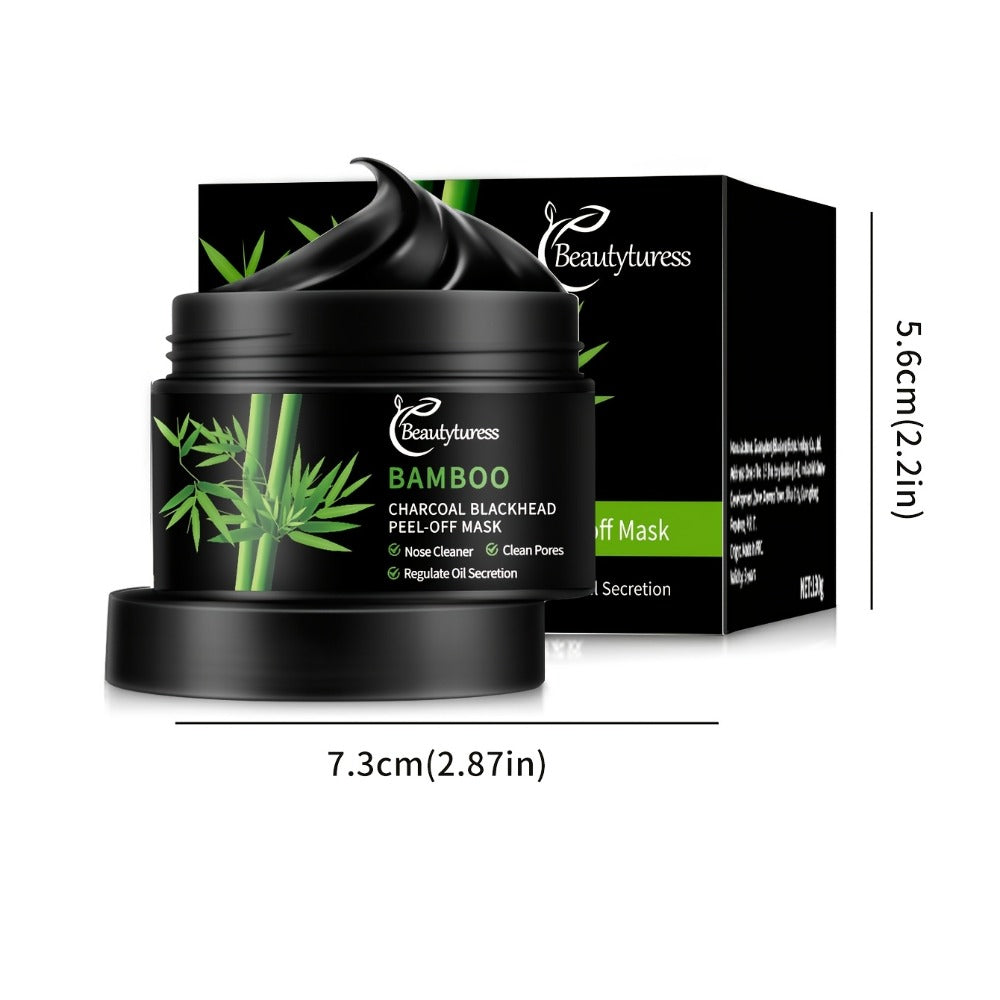 Bamboo Charcoal Clay Face Mask Deep Cleansing Pore Minimizing Oil Control Blackhead Remover for Bath Time, Home Spa and Perso