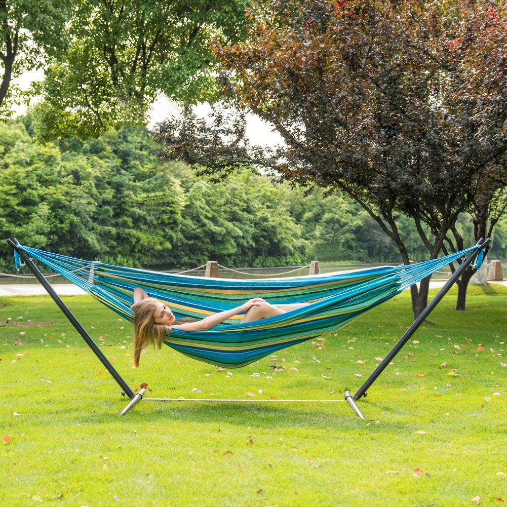 Hammock and Steel Stand Set with Pillow, Carry Case, Eight Colors and 450 lb Load-Limit Marking — image 3