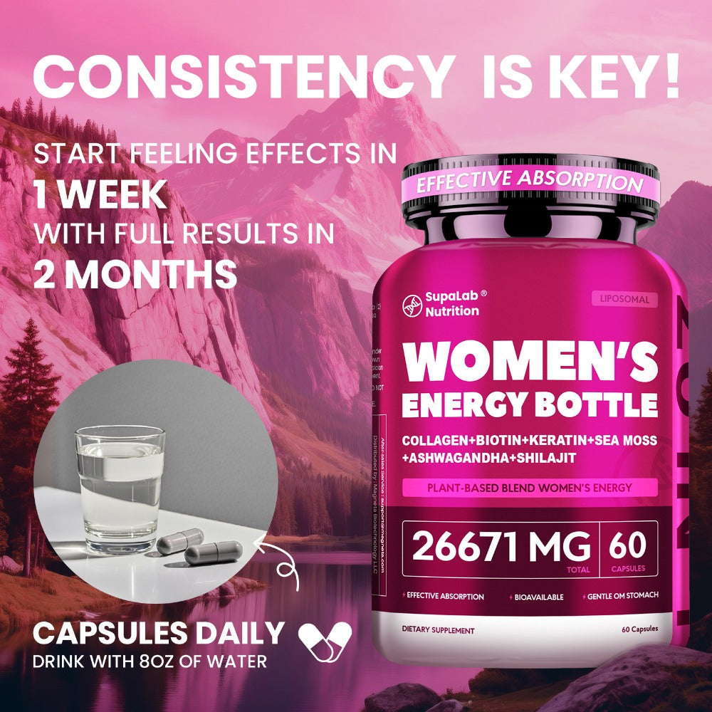 Sea Moss & Ashwagandha Women's Energy Supplement 20-in-1 with Shilajit - Hormonal Balance, Focus — image 10