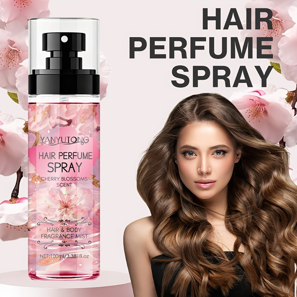 Hair Perfume Mist Cherry Blossom Scent 100ml - Fragrance Non-Greasy No-Wash Aromatic Hair for Bath Time, Home Spa and Persona