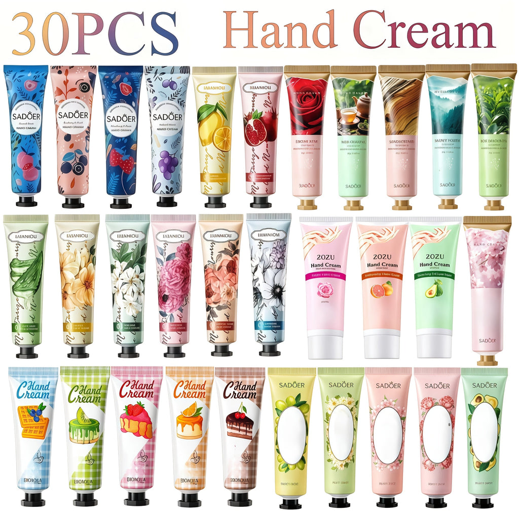 Thirty-Piece Mini Hand Cream Assortment with Random Fruit and Floral Tube Prints for Travel Sets — image 8